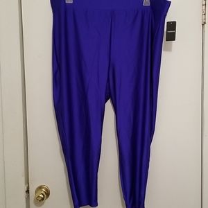 Blue crop leggings